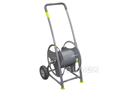 Pojazdný vozík a naviják na hadice s nafukovacími kolesami, 1/2"- 60m, 3/4"- 40m, 5/8"- 55m, práškovo lakovaná oceľ